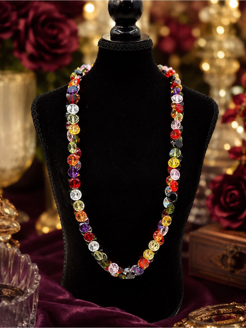 Rare Vtg Swarovski Crystal Collector Necklace • 925 • 70g Estate Treasure
